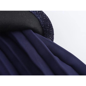 Vestidos plisados elegantes de nueva llegada, con cuello redondo, sin mangas, modestos y elegantes, vestido midi de verano para ir al trabajo. - Product Image 5
