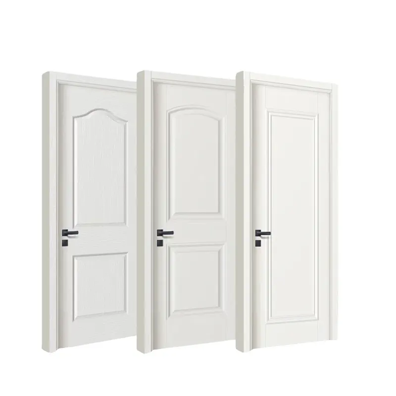 Moulded Wooden Doors For Houses Interior Waterproof Cheap Prices American Market MDF White Primed shaker style door