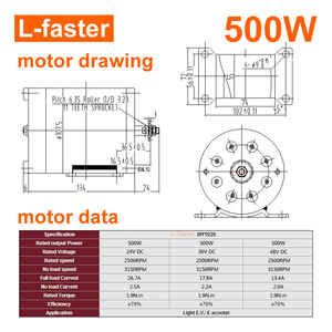 Kit <span class=keywords><strong>Motor</strong></span> Listrik Penggerak Rantai 24V36V48V 500W untuk Sepeda <span class=keywords><strong>Motor</strong></span> Go <span class=keywords><strong>Kart</strong></span>, Sepeda <span class=keywords><strong>Motor</strong></span> Listrik, dan Mesin Bensin - Product Image 5