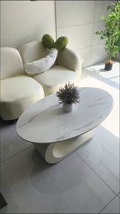 Mesa de centro ovalada de granito de lujo, tamaño pequeño, para alquilar, uso doméstico, mesa de centro para sala de estar - Product Image 4