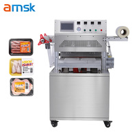 HRFH-410 automatique Tofu plateau Machine à sceller Portable viande Steak alimentaire Machine d'emballage Film couverture emballage scellant Machine