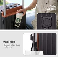 Valise multifonction à prix d'usine, 20 pouces, ouverture frontale, compartiment pour ordinateur portable, chargeur USB, porte-gobelet