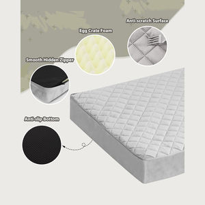 Oem Logo Niet-Afstotende Huidvriendelijke Korte Pluche Surfage Extra Groot Hondenbed Met Afneembare Wasbare Hoes - Product Image 4