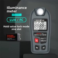 L1 Lux Meter Digital Illuminometer Lux Tester 0.1-200000 Lux/0.01-20000 Fc LCD Sensor Pocket Luxmeter Handheld Measure Tester