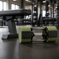 Ensemble d'haltères réglables en fonte, équipement de fitness commercial pour la mise en forme du corps