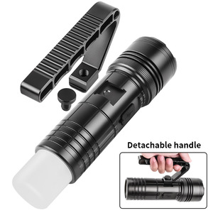 XHP90 COB Flashlight 6000mAh Rechargeable Digital Display High <b>Power</b> LED <b>Torch</b> With Tail Floodlight Design - Product Image 2