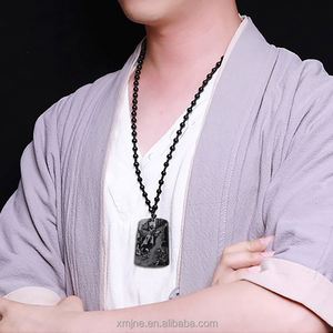 Certified Jadeite Type a Natural BLACK Green Jadeite Jade Landscape Brand Jade Pendant Pendant Jade Pendant Men and Women 3 - Product Image 5