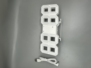 Трансграничные оптовые пластиковые 3D цифровые светодиодные настенные часы с будильником, интеллектуальным отображением температуры, мировым временем и вечным календарем, современный дизайн - Product Image 4