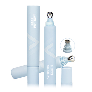 Tube souple bleu personnalisé D19 de 10 ml à 25 ml pour emballage de crème pour les yeux, gel ou sérum, avec applicateur en alliage de zinc - Product Image 1