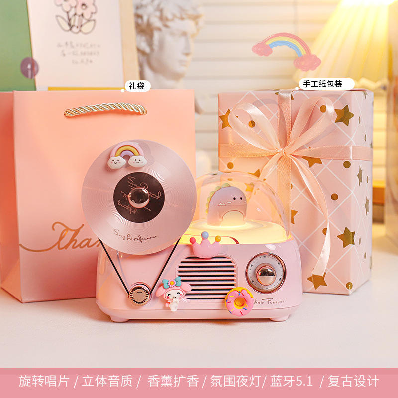 Dinosauro rosa+confezione regalo fatta a mano