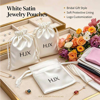 Pochette de rangement en satin de soie avec cordon de serrage pour bijoux (colliers, bagues, boucles d'oreilles, bracelets, broches) avec logo - Promotion