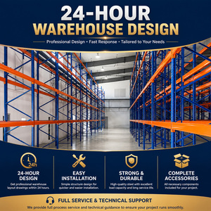 Système d'étagères à palettes sélectives industrielles réglables à plusieurs niveaux en acier pour le stockage en entrepôt - Product Image 1
