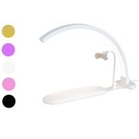 Lampe de bureau multifonctionnelle 36W pour la beauté des ongles, en métal, en forme de demi-lune, lampe de table LED avec repose-main