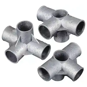 Racing aluminum pipe tube joint fitting round connect 3 way tee 1/4" female aluminum pipe tee