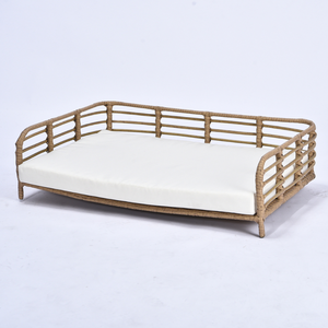 Cama elevada para mascotas, sofá de mimbre de ratán para perros, cama transpirable y refrescante para cachorros, para interiores y exteriores, ideal para el verano, venta al por mayor. - Product Image 6