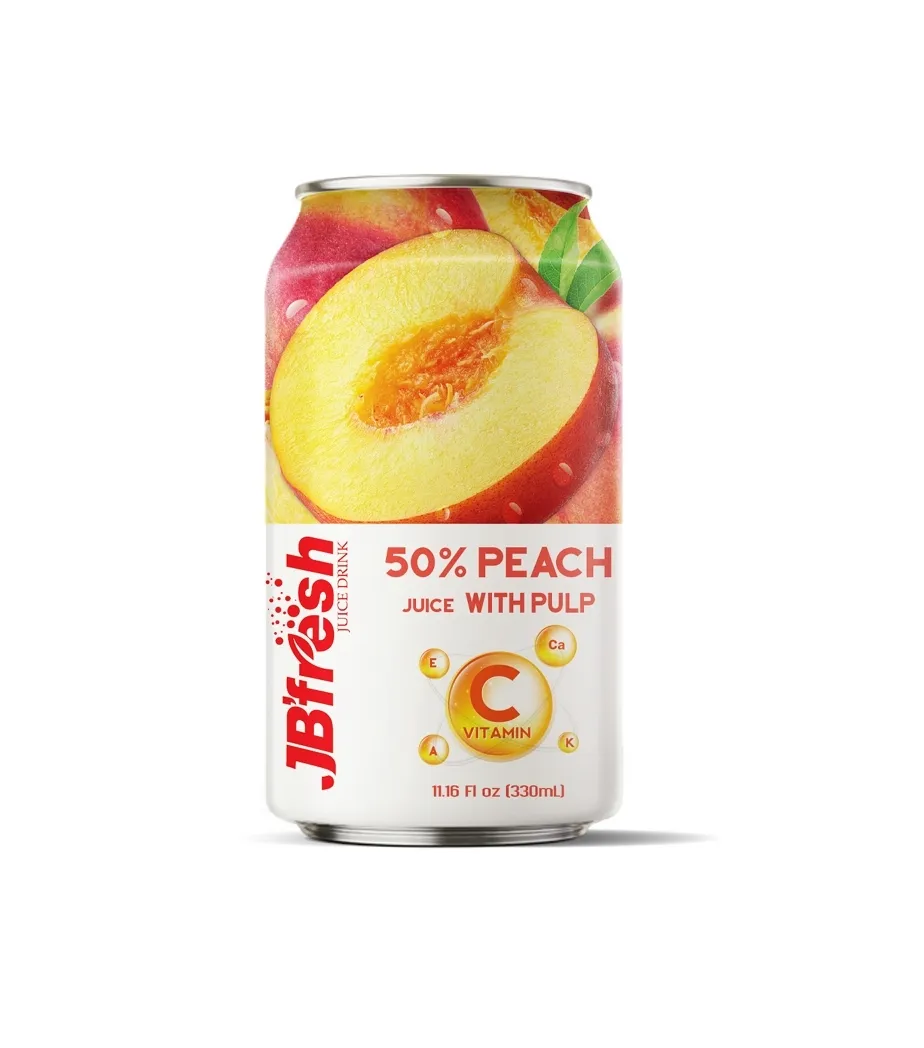 Top selling 330ml Peach Juice Beverage Vietnam Original Style Packaging Feature Weight Drink Fruit Juice on Sale