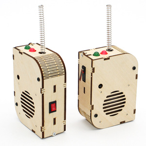 Wooden Walkie Talkie <b>Kit</b> <b>Diy</b> Model For Kids 7-9Y 1.5KM Range Alkaline Battery Powered Educational Toy - Product Image 3