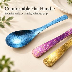 Cuchara de Titanio Puro con Acabado de Flor de Hielo, Ligera y Portátil, para Sopa, Camping, Viajes al Aire Libre - Product Image 3