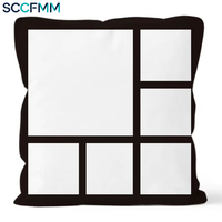Housse de coussin par sublimation SCCFMM à 4, 6 ou 9 panneaux, pour décoration de canapé, impression par transfert thermique, photo, logo
