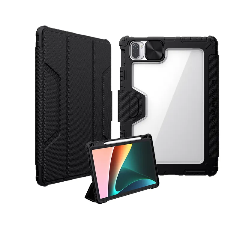 Nillkin Armor Slide Camera Cover Magnetic Full Coverage with Pencil Holder Flip Leather Case For Xiaomi pad 6/pad 5