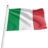 Schneller Versand Großhandel 3*5FT Grün Weiß Rot Italien Nationalflagge Quadratisch Polyester Flagge AZO-FREI Zertifiziert