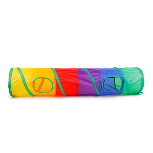 Tunnel pour chat pliable, jouet interactif éducatif pour animaux de compagnie, tunnel pour chat arc-en-ciel, directement de l'usine - Product Image 2
