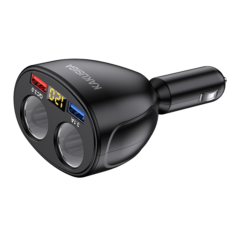 external cigarette lighter KAKUSIGA KSC-852 Leibao Series Digital Cigarette Lighter Car Charger  QC18W+3.1A