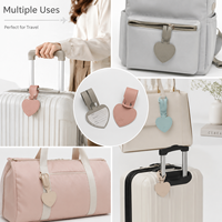 Étiquette de bagage en PVC en forme de cœur, inscriptible, 6g, 80x240mm, 6 couleurs, gaufrée, vierge, logo personnalisé, OEM
