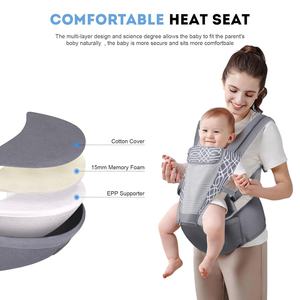 Porte-Bébé en Coton Toutes Saisons avec Siège de Hanche Ceinture de Sécurité Style Tendance <span class=keywords><strong>pour</strong></span> Explorer le Monde et les Câlins - Product Image 3