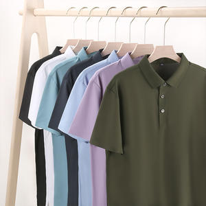 Camiseta de Golf para Hombre, Corte Ajustado, 100% Algodón, Transpirable, Color Sólido, Tejido de Punto, Manga Corta, Logotipo Personalizado, Unisex - Product Image 3