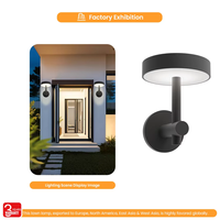Lampes solaires murales d'extérieur personnalisables populaires, angle de faisceau de 120°, 10W, CRI 80, LED en aluminium, étanches IP65, éclairage décoratif de jardin