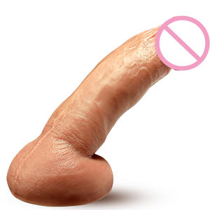 Consolador manual, herramienta sexual femenina, pene masculino, silicona líquida de doble capa, juguete sexual femenino - Product Image 1