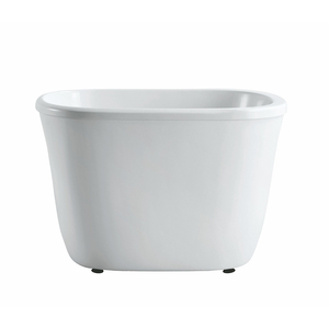 Petite baignoire carrée autoportante, baignoire spa, baignoire d'angle portable blanche - Product Image 2