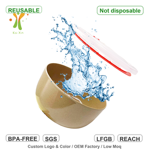 Juego de 4 Tazones de Fibra Vegetal Natural de Cáscara de Arroz, Aptos para Alimentos, Libres de BPA, para el Hogar, OEM, ODM - Product Image 1