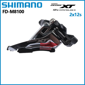 <span class=keywords><strong>SHIMANO</strong></span> <span class=keywords><strong>DEORE</strong></span> <span class=keywords><strong>XT</strong></span> FD-<span class=keywords><strong>M8100</strong></span>-M Desviador Delantero de Bicicleta de Montaña de 2x12 Velocidades con Abrazadera Alta, Serie M8000 - Product Image 1