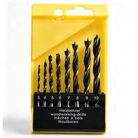 Jeu de 8 forets à pointe conique en acier à haute teneur en carbone, 3-10 mm, pour le travail du bois, kit de forets de qualité supérieure pour perceuse électrique