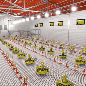 Miễn phí-Phạm vi tầng nâng cao quản lý Gà Thịt chăn nuôi gia cầm trang trại Pan trung chuyển hoàn toàn tự động cho ăn Hệ thống dòng - Product Image 3