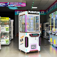 NAUGHTY DOG Distributeur automatique de cadeaux et de jeux d'arcade à monnayeur pour divertissement intérieur, avec cabinet métallique blanc et dégradé coloré