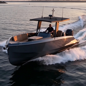 Yate de Fibra de Vidrio de Lujo para 8 Personas, de Alta Velocidad, con Motor Fuera de Borda, para Entretenimiento, Deportes Acuáticos y Pesca - Product Image 1