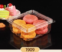Vente en gros Boîte transparente jetable d'emballage de gâteau de pâtisserie en plastique PET de taille personnalisée pour le dessert
