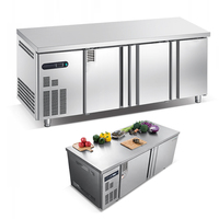 Planche à découper pour cuisine réfrigérateur congélateur commercial établi réfrigérateur commercial réfrigérateur commercial en acier inoxydable