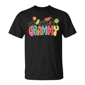 T-shirt floreale Grammy unisex con scollo rotondo e maniche corte per adulti SML XL XXL Regalo per riunioni di famiglia - Product Image 1