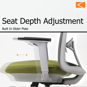 BIFMA เก้าอี้ยกตาข่ายตามหลักสรีรศาสตร์พร้อมพนักพิงศีรษะแบบปรับได้ที่นั่งโลหะแบบหมุนได้ฟรีใช้ในสำนักงาน - Product Image 6