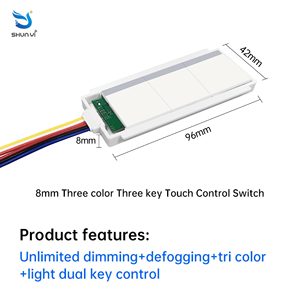12V 5A 60W Bathroom <strong>LED</strong> <strong>Light</strong> <strong>Mirror</strong> Three Colors Dimmer Defogger With <strong>Touch</strong> <strong>Sensor</strong> Control Inductive <strong>Touch</strong> <strong>Sensor</strong> <strong>Switch</strong> - Product Image 3