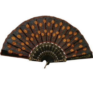 Abanico Plegable Estilo Gitano Europeo, Ecológico, Diseño Multicolor de Pavo Real, Nuevo Estilo Floral Musical, Material de Papel para Fiestas - Product Image 3