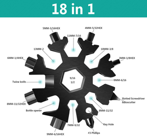 Kit <span class=keywords><strong>multi</strong></span>-outils 18 en 1 pour <span class=keywords><strong>flocon</strong></span> de neige, 18 en acier inoxydable, 14 pièces - Product Image 5