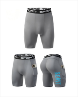 Shorts de sport de compression pour hommes avec inscription « BEAST », respirants et extensibles, idéaux pour l'entraînement en plein air, le cyclisme et la course à pied