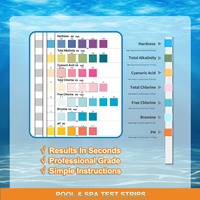 Bandelettes de test de qualité de l'eau sept-en-un pour bassin à poissons, sources chaudes, baignoire, test de filtre, test de pH, accessoires pour bassin