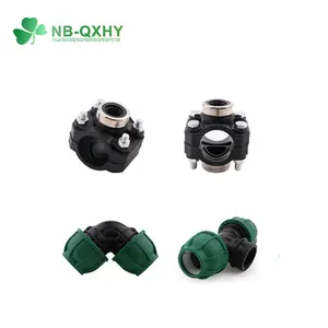 2023 Best Selling All Size 1/2''-4'' PN16 Plastic Clamp Saddle PP Compression Fittings Series for Industry Water Supply