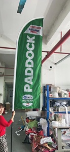 Оптовая продажа, уличный большой флаг с перьями, развевающийся пляж, реклама с основанием для стойки, наружные рекламные флаги и баннеры - Product Image 6